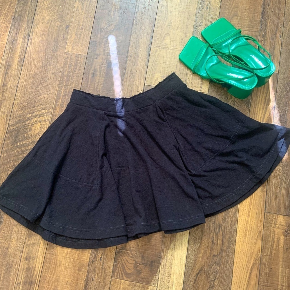 Black free people we the free tab skater skirt size small black indie boho 90$